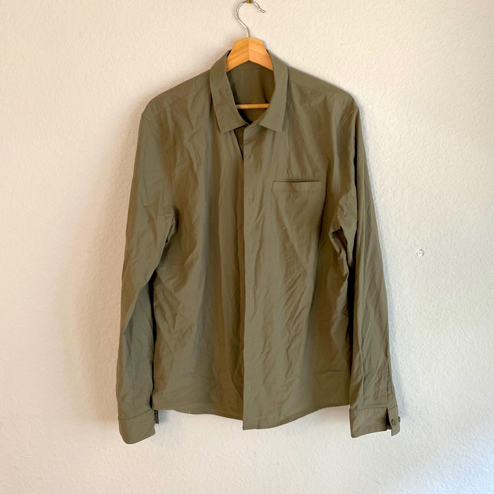 Lulu lemon mens button ip long sleeve shirt